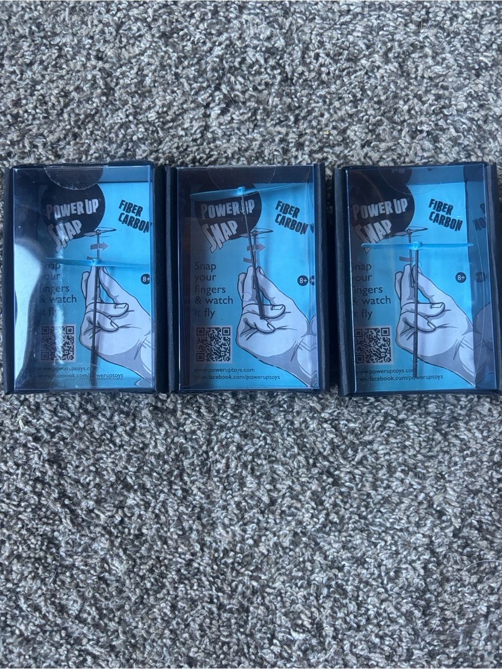 Power Up Snap Fiber Carbon Toy - Blue Packaging (Set of 3)